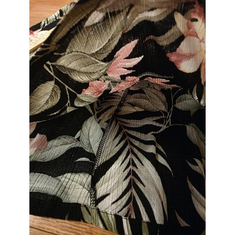 Hibiscus Collection Hawaii Dress One Size Lightweight 100% Rayon Tropical Floral